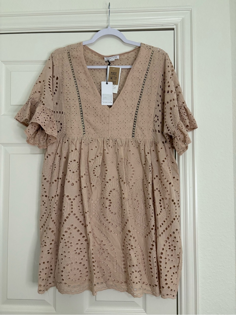 NWT Loveriche Lace Floral Eyelet Dress